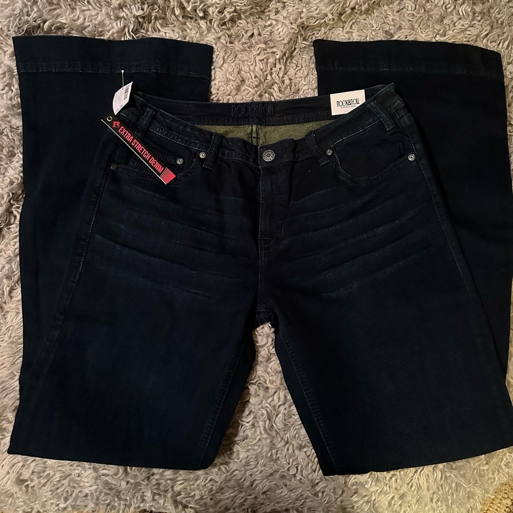 NWT Rock & Roll denim mid rise trouser